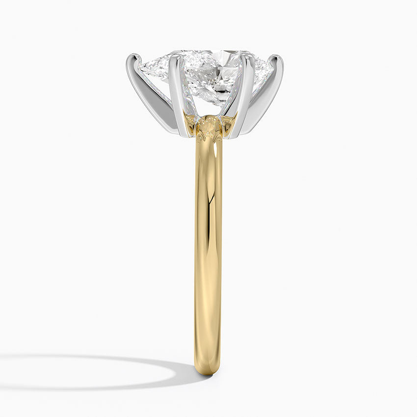 Comfort Fit 2mm Six-Prong Solitaire Ring - Pear Center Stone