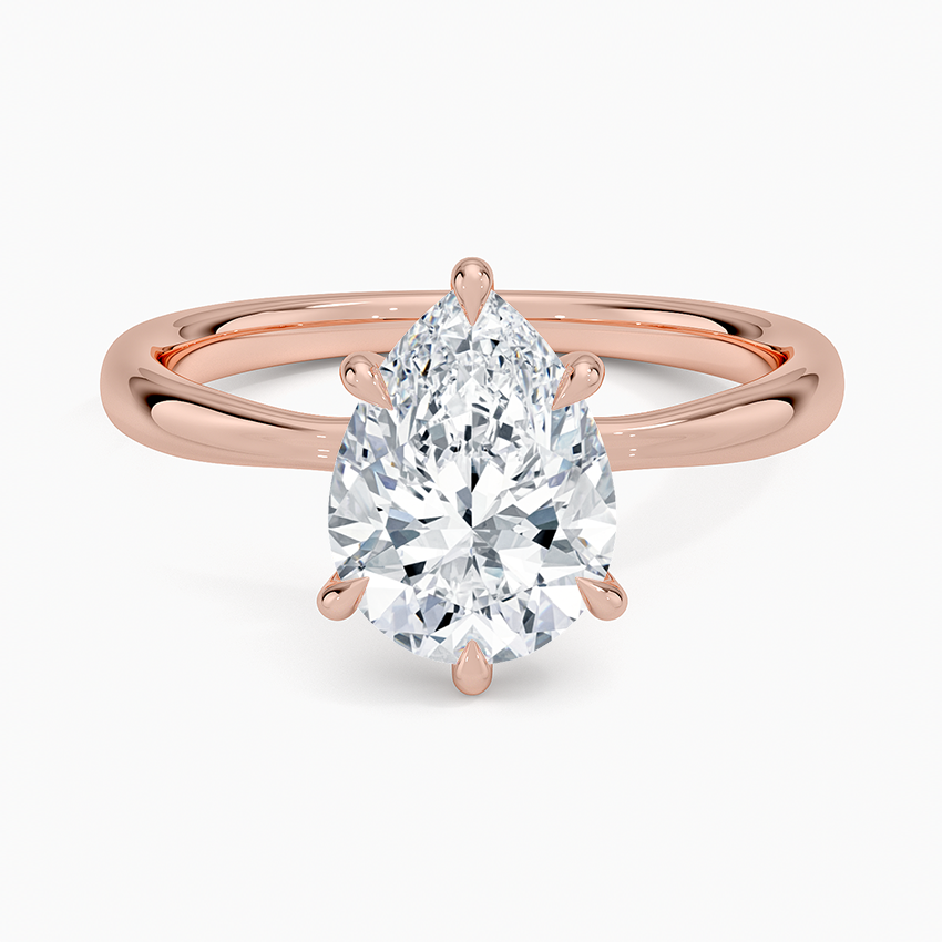 Freesia 2.7mm Solitaire Ring - Pear Center Stone
