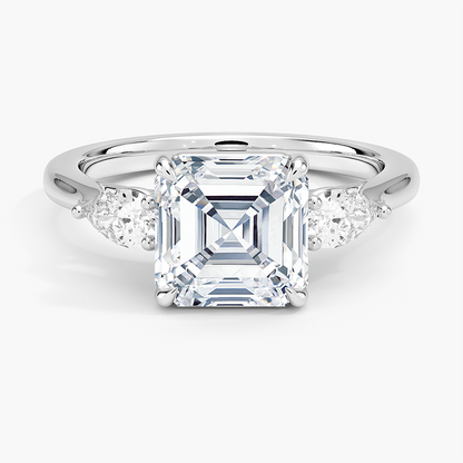 Opera Perfect Fit Diamond Ring - Asscher Cut Center Stone