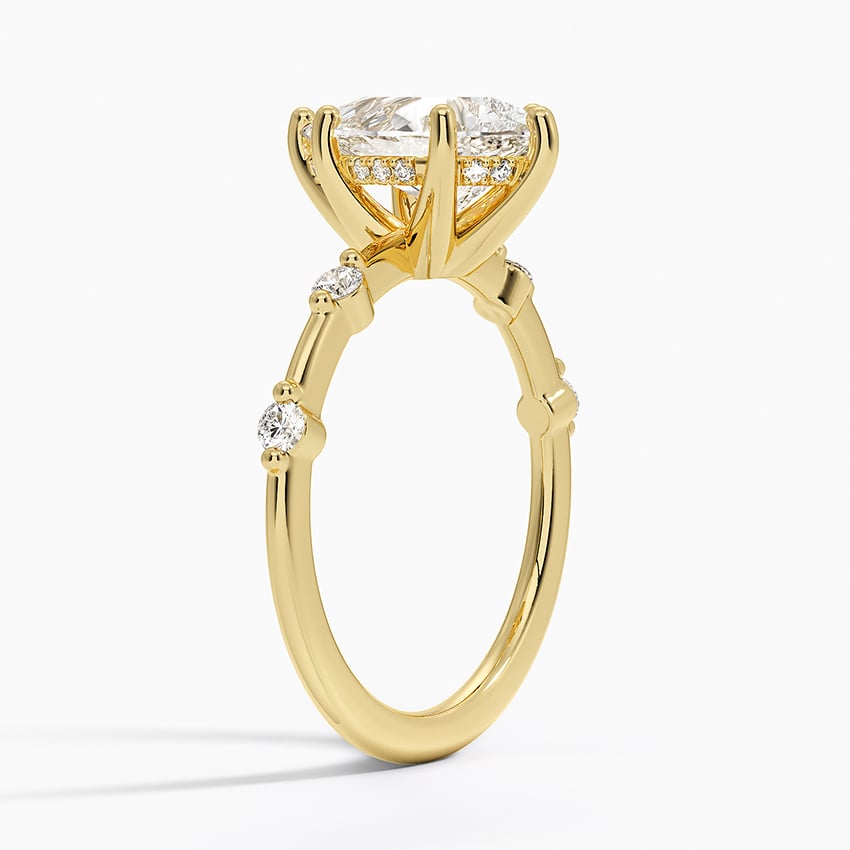 Aimee Hidden Halo Diamond Ring - Pear Center Stone