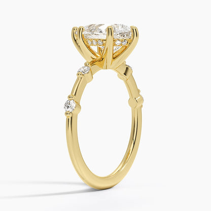 Aimee Hidden Halo Diamond Ring - Pear Center Stone