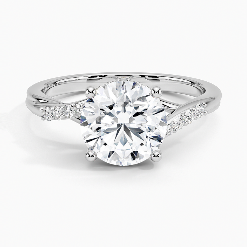 Chamise Hidden Halo Diamond Ring - Round Center Stone