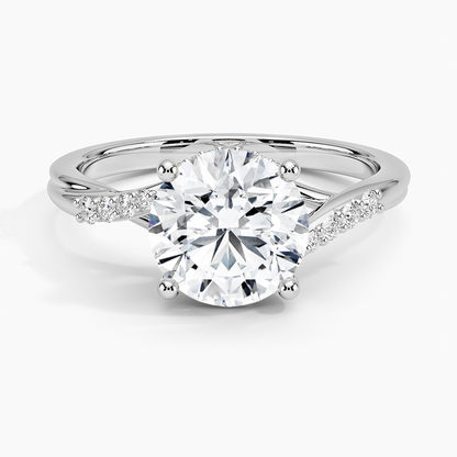 Chamise Hidden Halo Diamond Ring - Round Center Stone