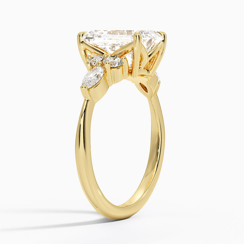 Luxe Nadia Diamond Ring - Emerald Cut Center Stone