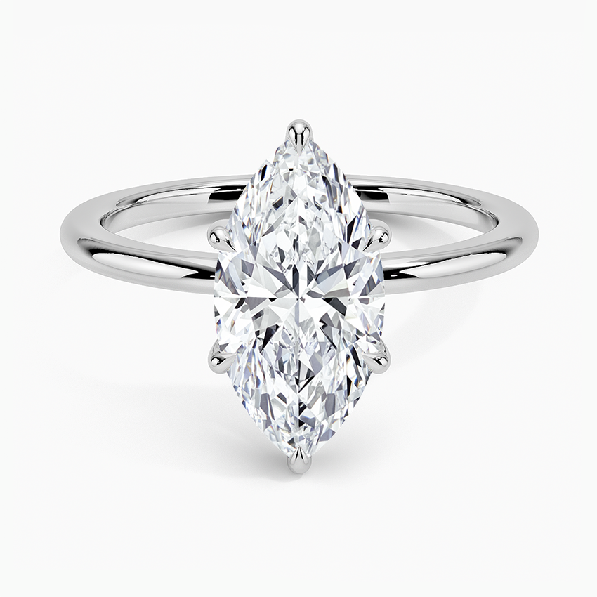 Fairmined 1.5mm Six-Prong Solitaire Ring - Marquise Center Stone