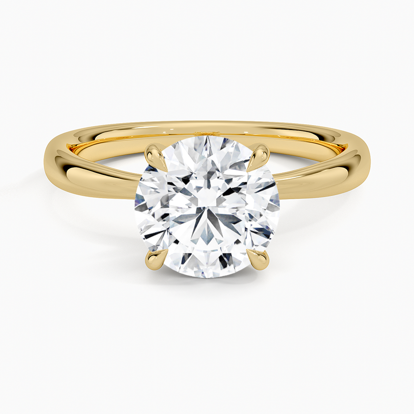 Freesia 2.7mm Solitaire Ring - Round Center Stone