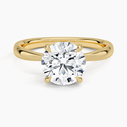 Freesia 2.7mm Solitaire Ring - Round Center Stone