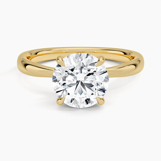 Freesia 2.7mm Solitaire Ring - Round Center Stone