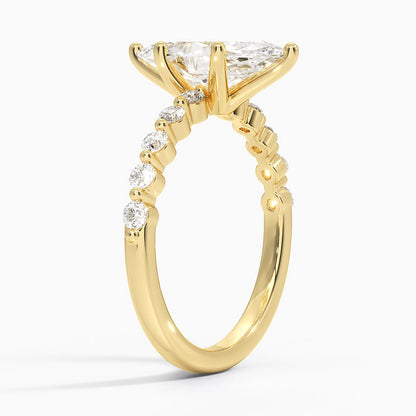 Marseille Half Coverage Diamond Ring (1/4 ct. tw.) - Marquise Cut Center Stone