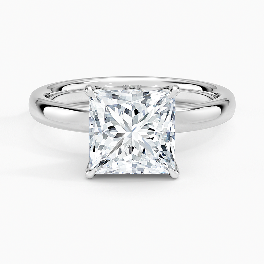 Elodie 2.5mm Solitaire Ring - Princess Cut Center Stone