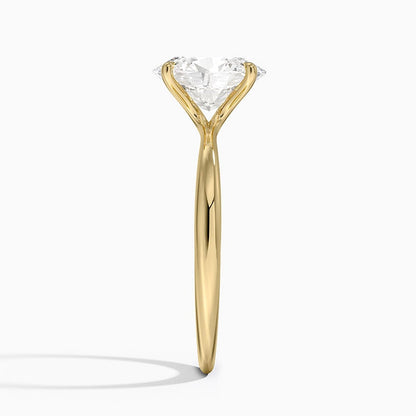 Freesia 2mm Solitaire Ring - Oval Center Stone
