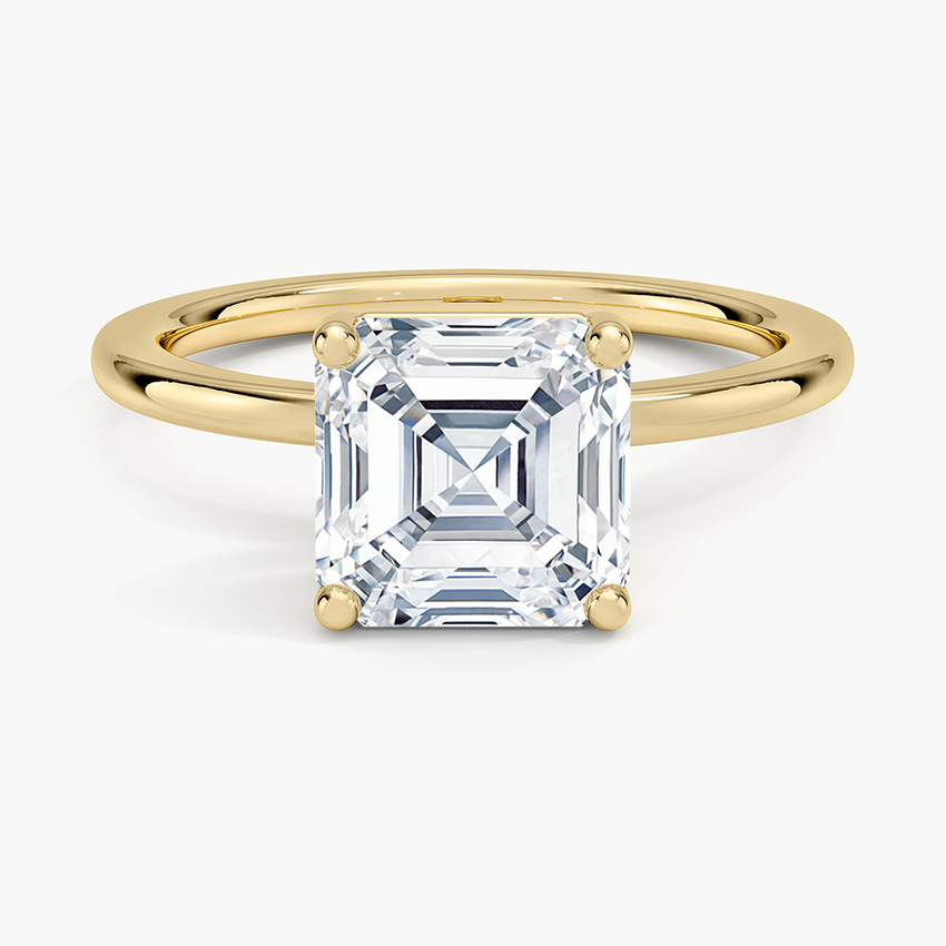 Perfect Fit 1.4mm Solitaire Ring - Asscher Cut Center Stone