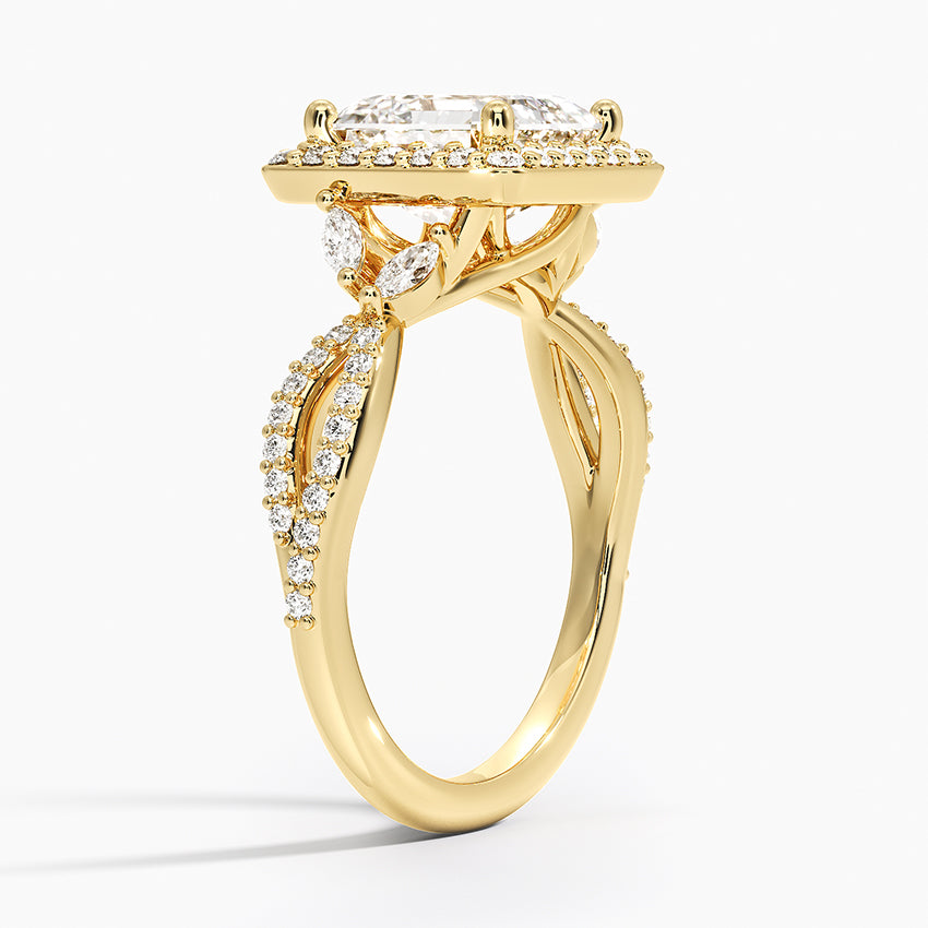 Luxe Willow Halo Diamond Ring (2/5 ct. tw.) - Asscher Cut Center Stone