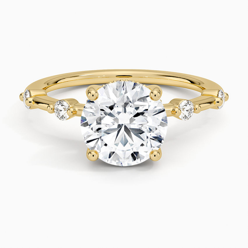 Aimee Hidden Halo Diamond Ring - Round Center Stone