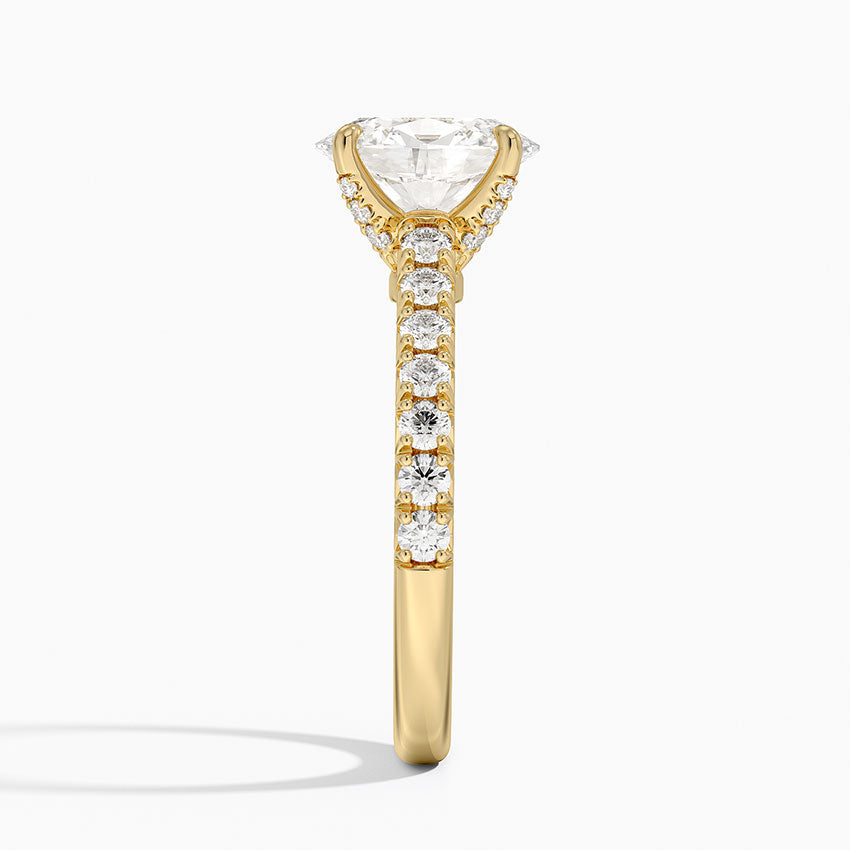 Sienna Half Coverage Hidden Accents Diamond Ring (1/2 ct. tw.) - Oval Cut Center Stone