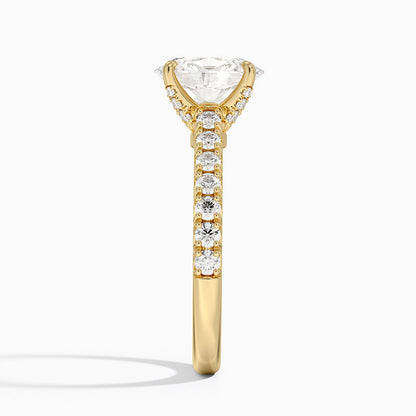 Sienna Half Coverage Hidden Accents Diamond Ring (1/2 ct. tw.) - Oval Cut Center Stone
