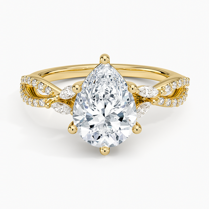 Luxe Willow Diamond Ring (1/4 ct. tw.) - Pear Center Stone