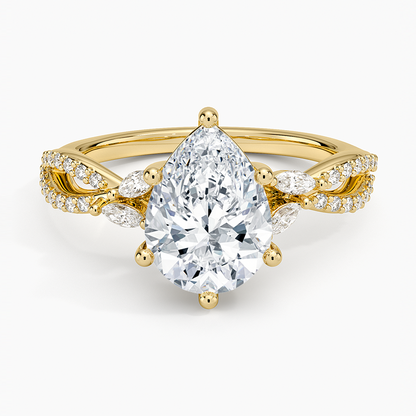 Luxe Willow Diamond Ring (1/4 ct. tw.) - Pear Center Stone