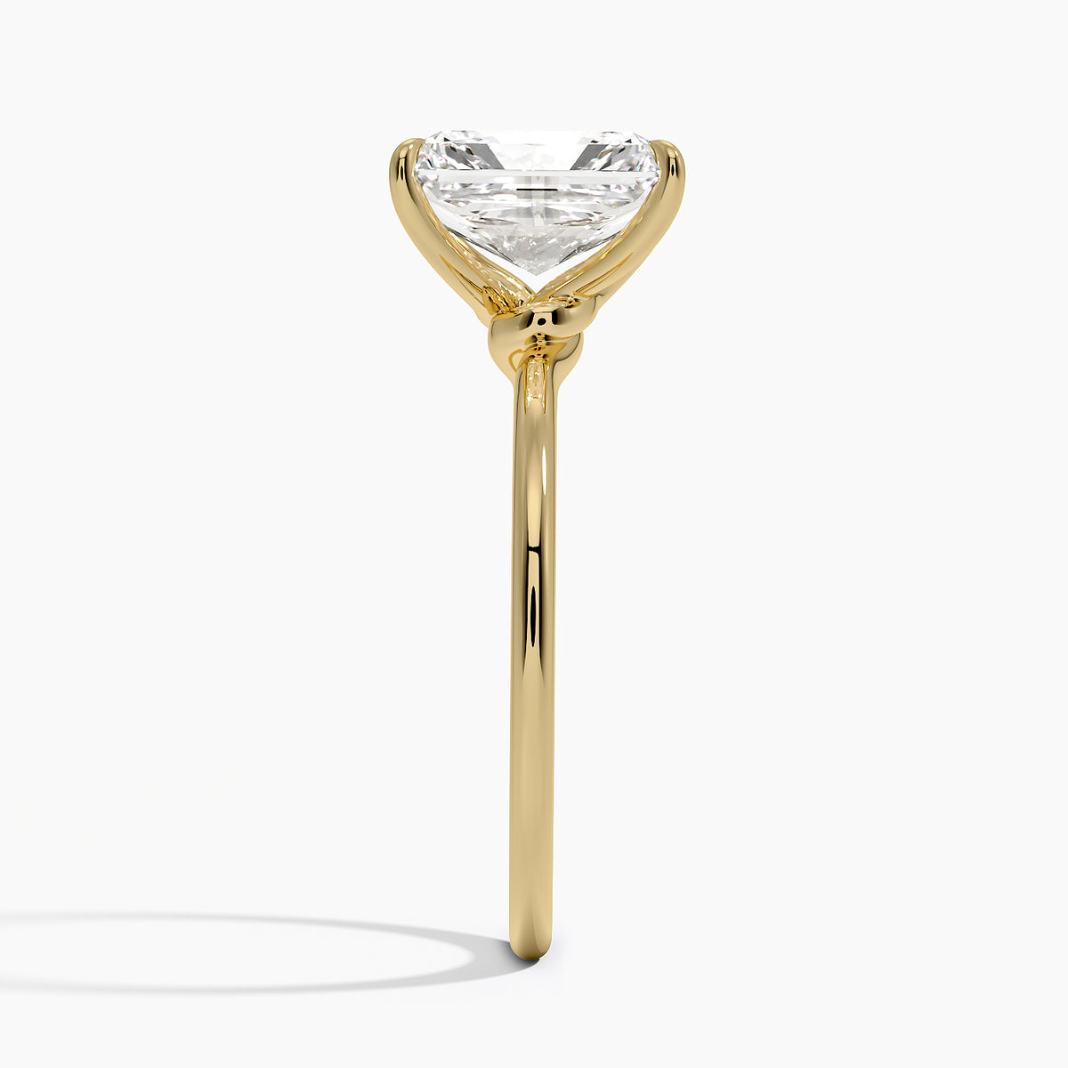 Entwined Solitaire Ring - Radiant Cut Center Stone