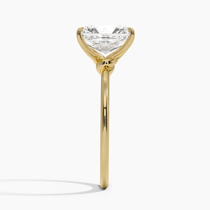 Entwined Solitaire Ring - Radiant Cut Center Stone