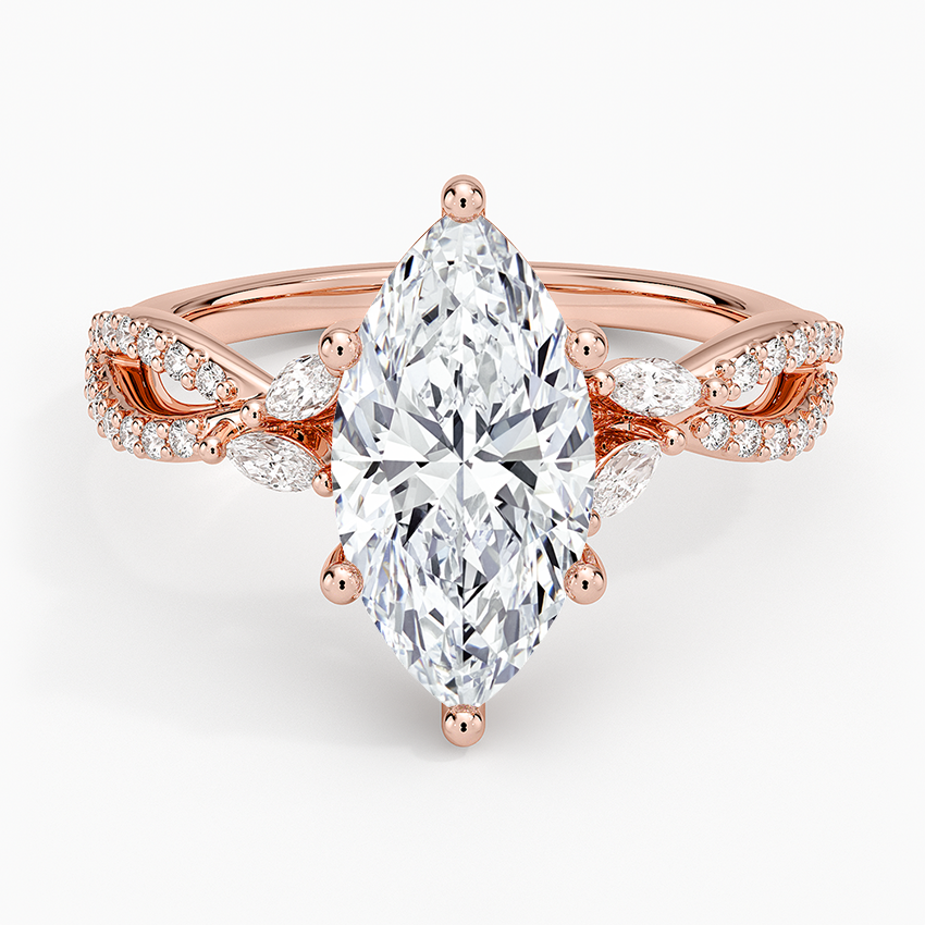 Luxe Willow Diamond Ring (1/4 ct. tw.) - Marquise Center Stone
