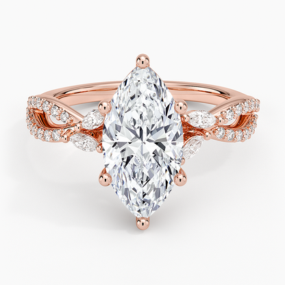 Luxe Willow Diamond Ring (1/4 ct. tw.) - Marquise Center Stone
