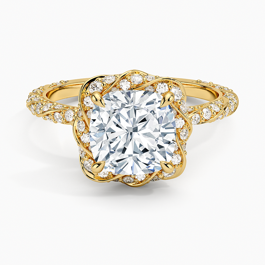Nova Halo Diamond Ring (1/2 ct. tw.) - Cushion Cut Center Stone