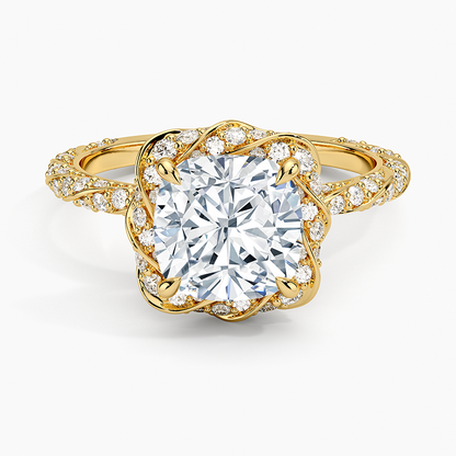 Nova Halo Diamond Ring (1/2 ct. tw.) - Cushion Cut Center Stone