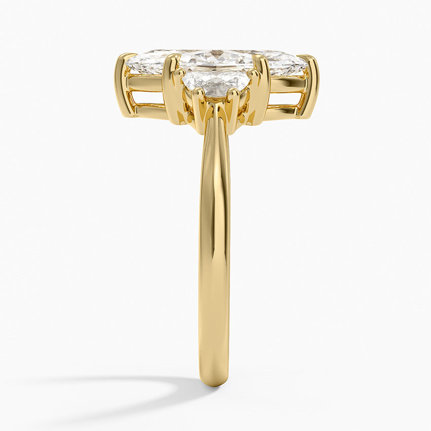 Half Moon Three Stone Diamond Ring (1/4 ct. tw.) - Marquise Center Stone