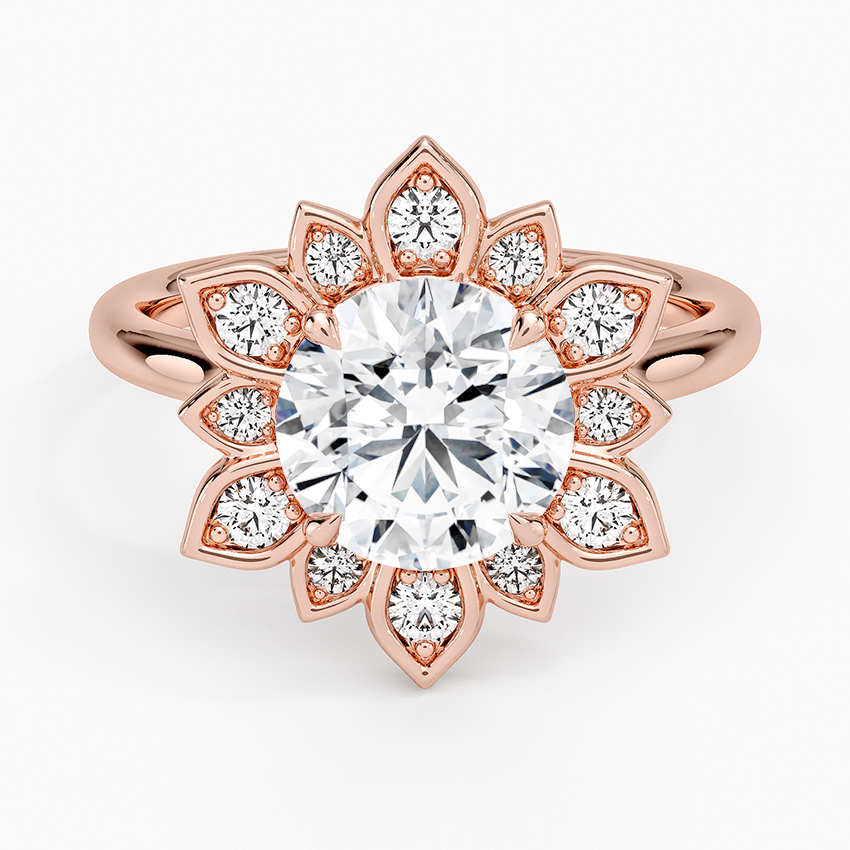 Fiore Halo Diamond Ring (1/4 ct. tw.) - Round Center Stone