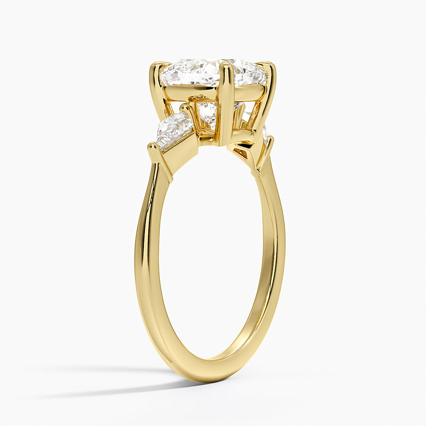 Luxe Cometa Three Stone Diamond Ring (1/3 ct. tw.) - Cushion Cut Center Stone