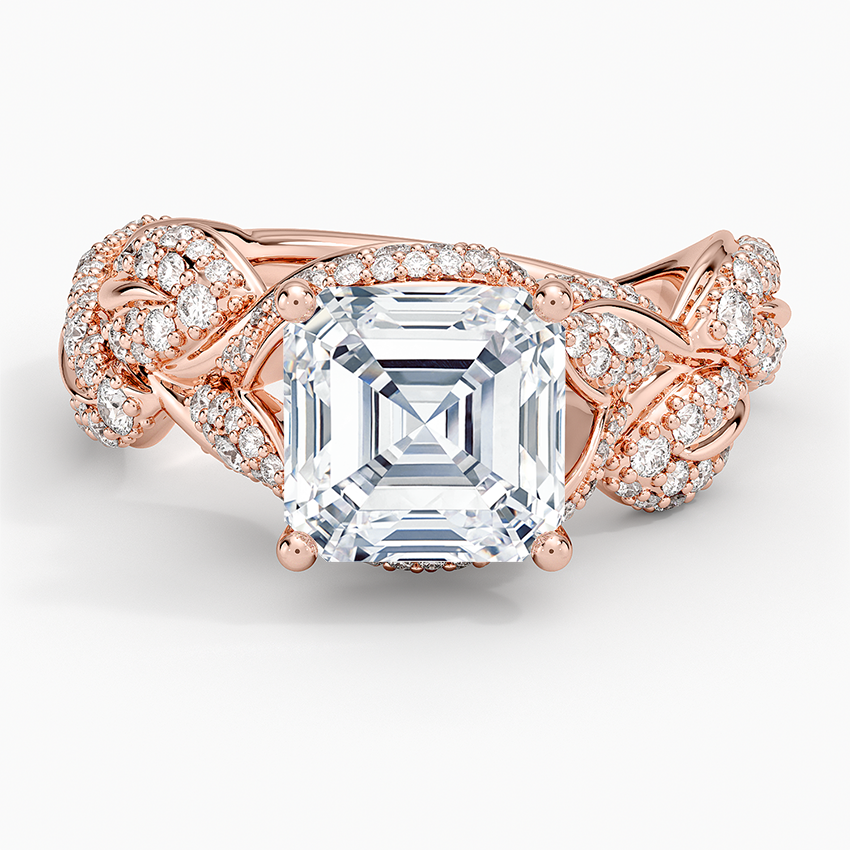 Olivia Diamond Ring (1 ct. tw.) - Asscher Cut Center Stone