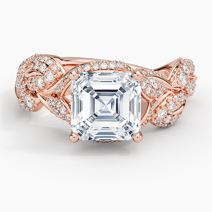 Olivia Diamond Ring (1 ct. tw.) - Asscher Cut Center Stone
