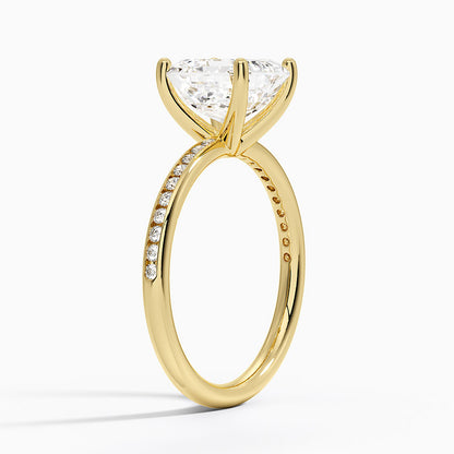 Tabitha Channel Set Diamond Ring - Asscher Cut Center Stone
