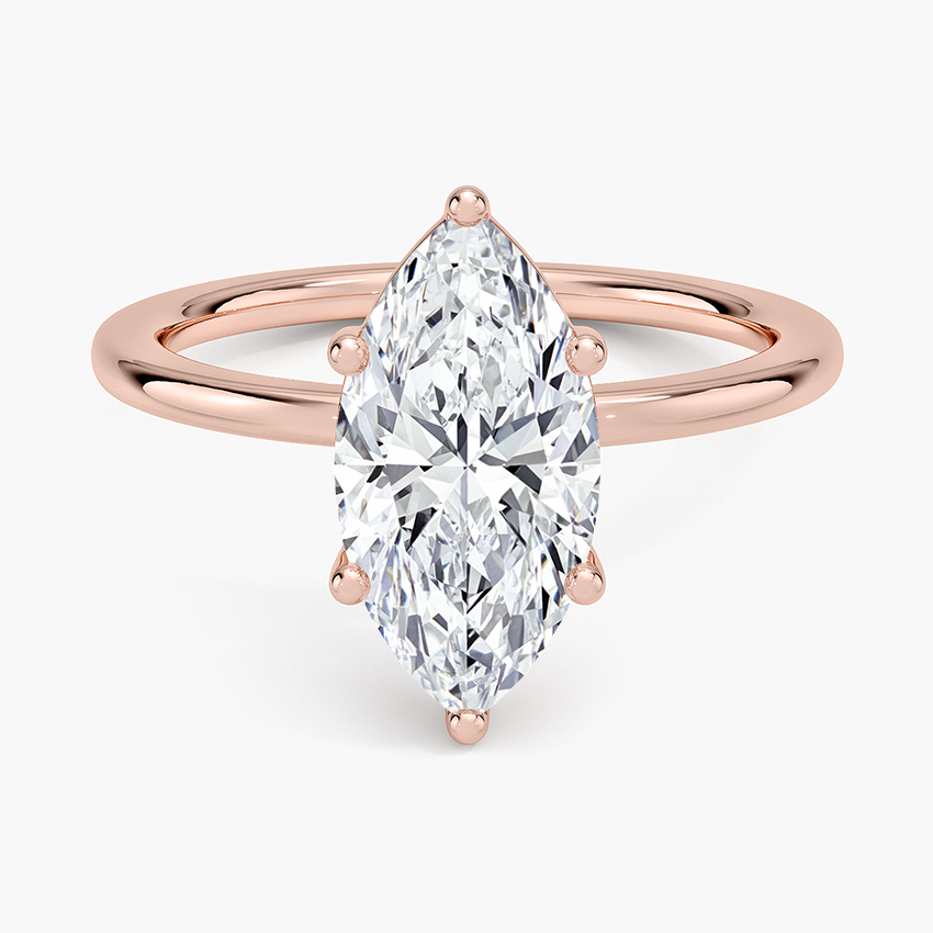 Perfect Fit 1.4mm Solitaire Ring - Marquise Center Stone