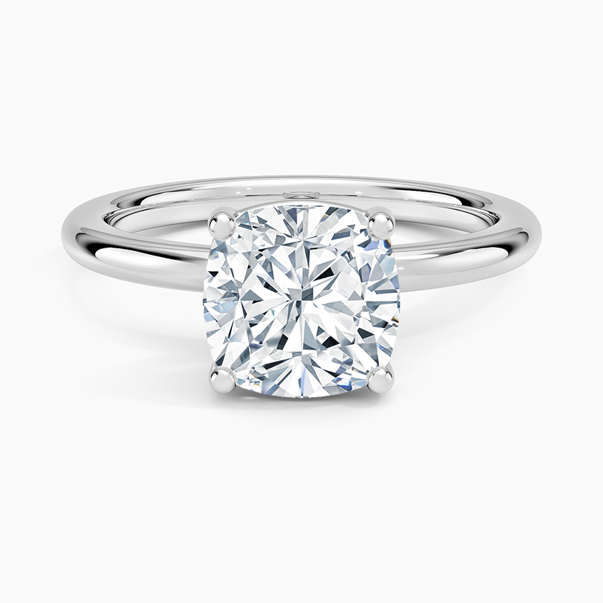 Sydney Perfect Fit 2mm Solitaire Ring - Cushion Cut Center Stone