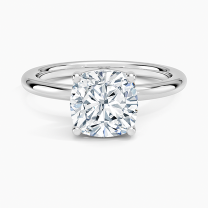 Sydney Perfect Fit 2mm Solitaire Ring - Cushion Cut Center Stone