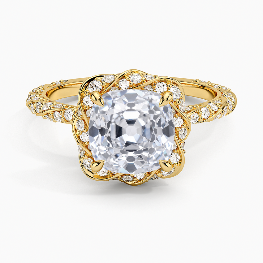 Nova Halo Diamond Ring (1/2 ct. tw.) - Old Mine Cut Center Stone