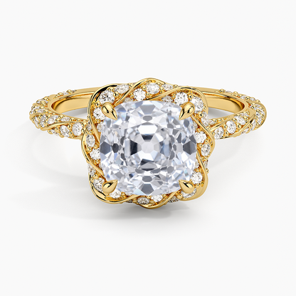Nova Halo Diamond Ring (1/2 ct. tw.) - Old Mine Cut Center Stone