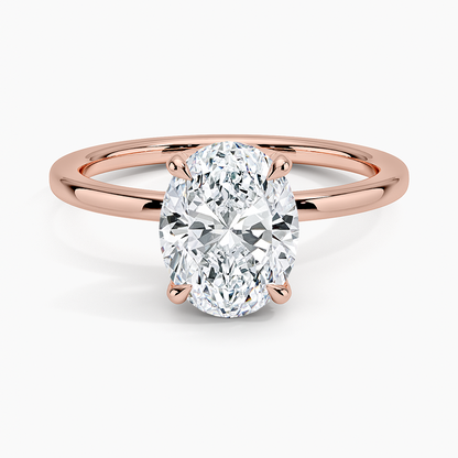 Lumiere 1.5mm Diamond Ring - Oval Center Stone