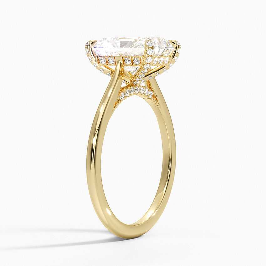Adorned Dawn Diamond Ring - Radiant Cut Center Stone