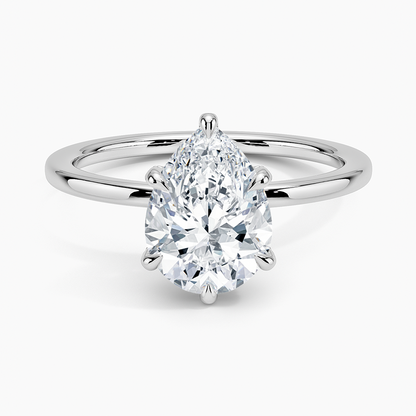Lumiere 1.5mm Diamond Ring - Pear Center Stone
