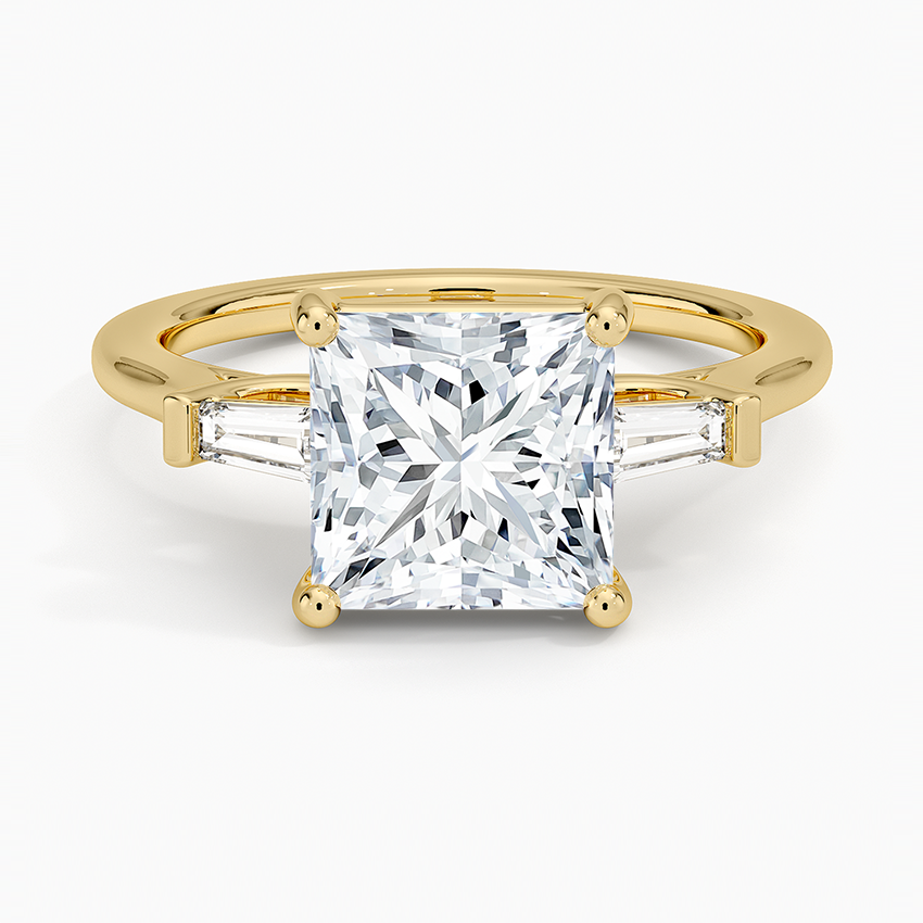 Symphony Perfect Fit Tapered Baguette Diamond Ring - Princess Cut Center Stone