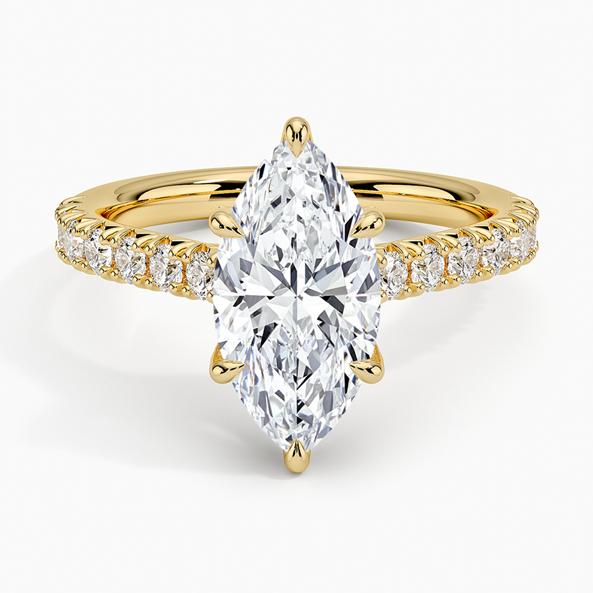 Sienna Half Coverage Hidden Accents Diamond Ring (1/2 ct. tw.) - Marquise Cut Center Stone