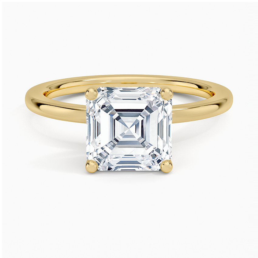 Sydney Perfect Fit Hidden Halo Diamond Ring - Asscher Cut Center Stone