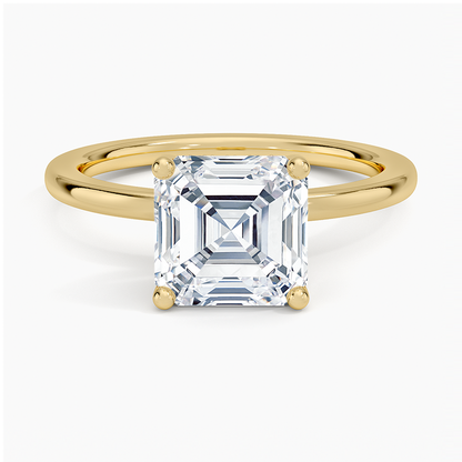 Sydney Perfect Fit Hidden Halo Diamond Ring - Asscher Cut Center Stone