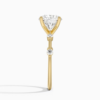 Aimee 1.4mm Diamond Ring - Round Center Stone