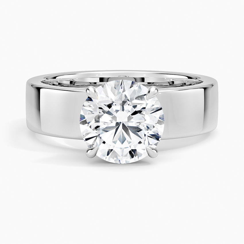 Alden Diamond Ring - Round Center Stone