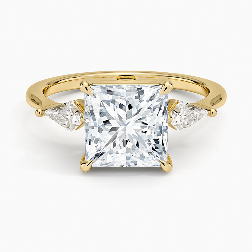 Luxe Cometa Three Stone Diamond Ring (1/3 ct. tw.) - Princess Cut Center Stone