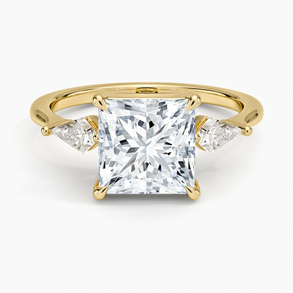 Luxe Cometa Three Stone Diamond Ring (1/3 ct. tw.) - Princess Cut Center Stone